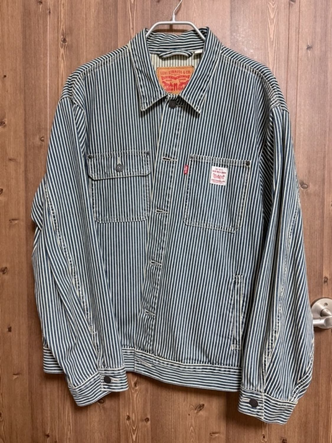 리바이스 워크웨어 선라이즈 트러커자켓 판매합니다. [스트라이프/L] 상품이미지1
