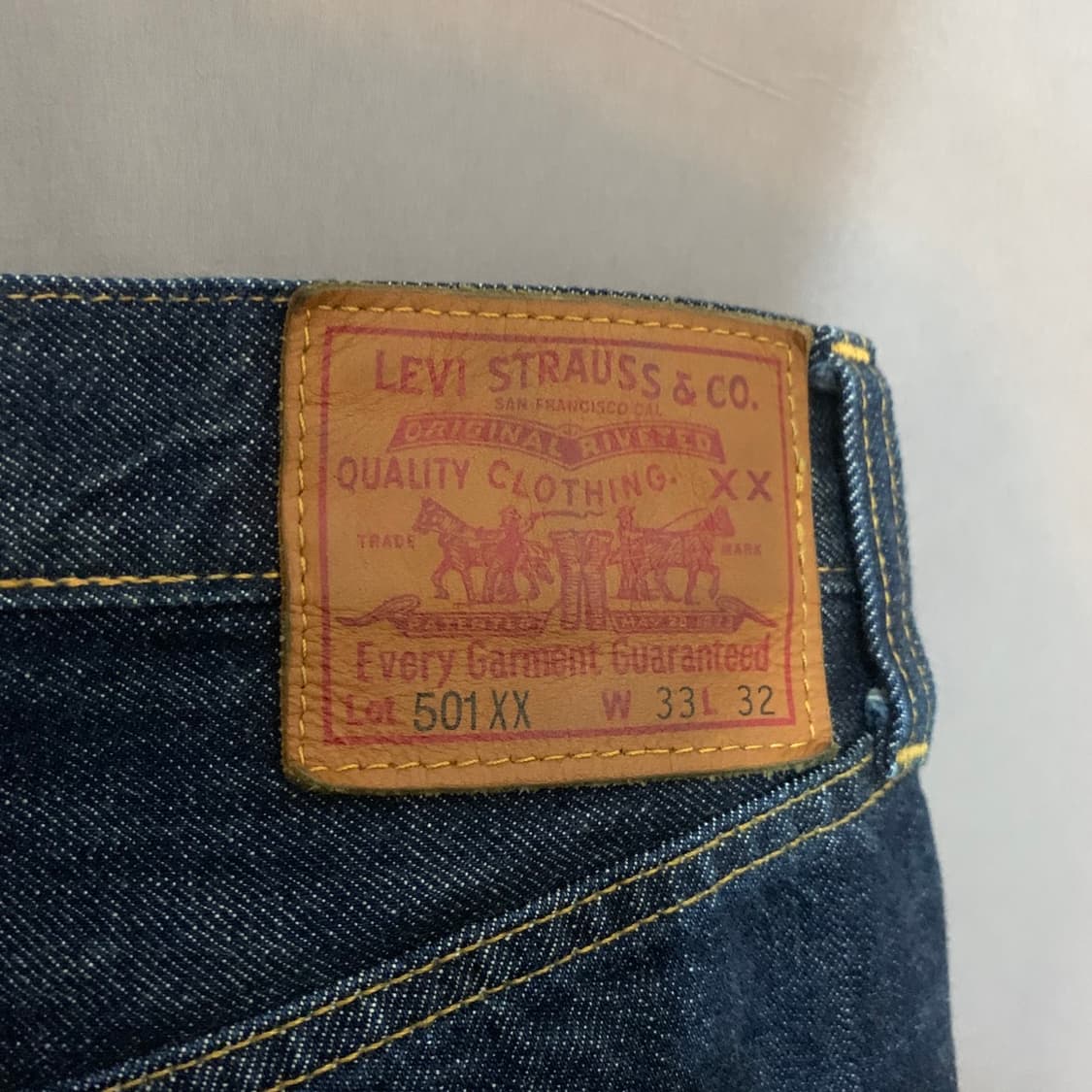 33인치 리바이스 501XX 셀비지 데님 청바지 상품이미지3