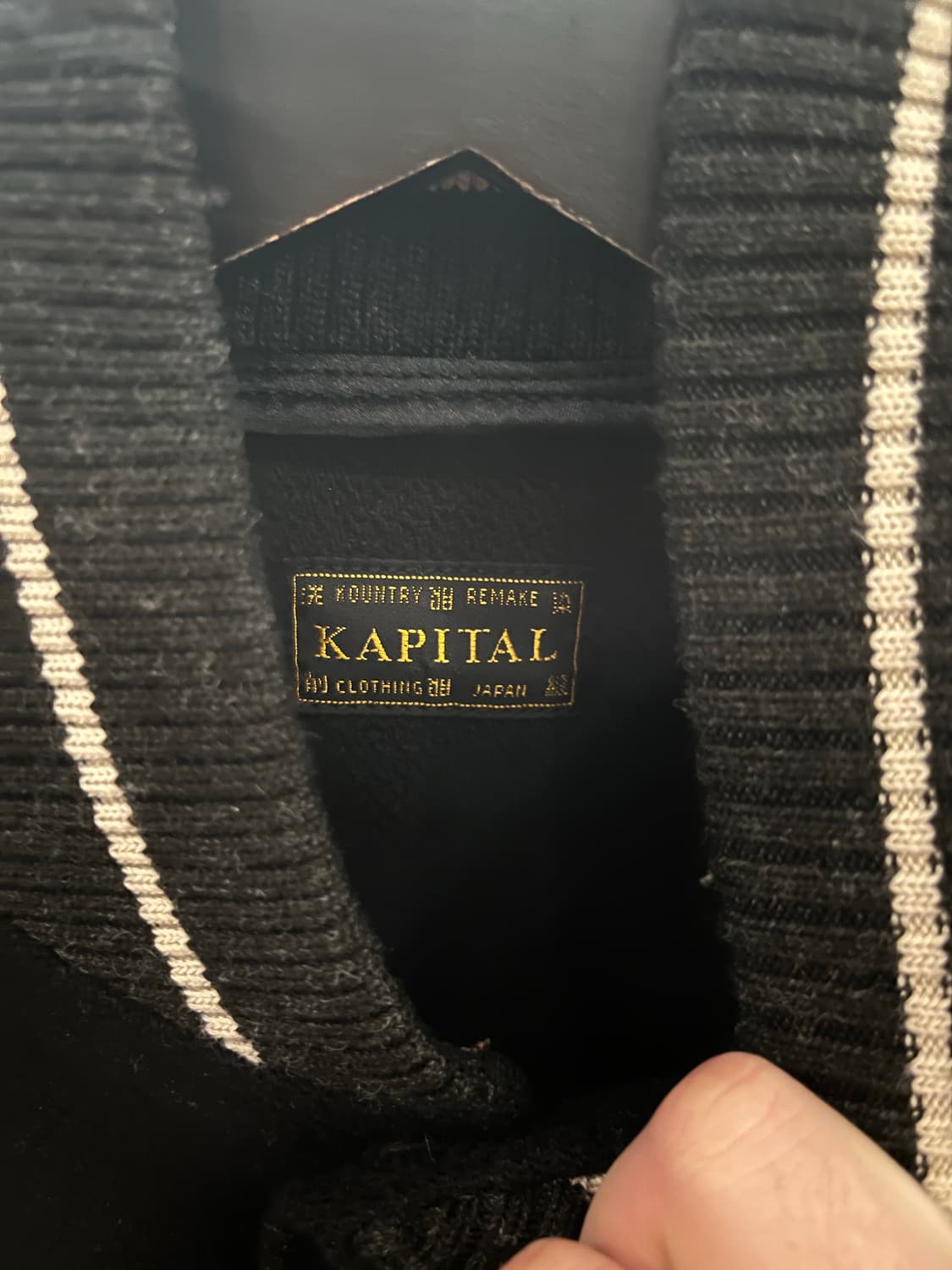 Kapital 캐피탈 울 아이파이브 바시티 자켓 블랙 상품이미지3