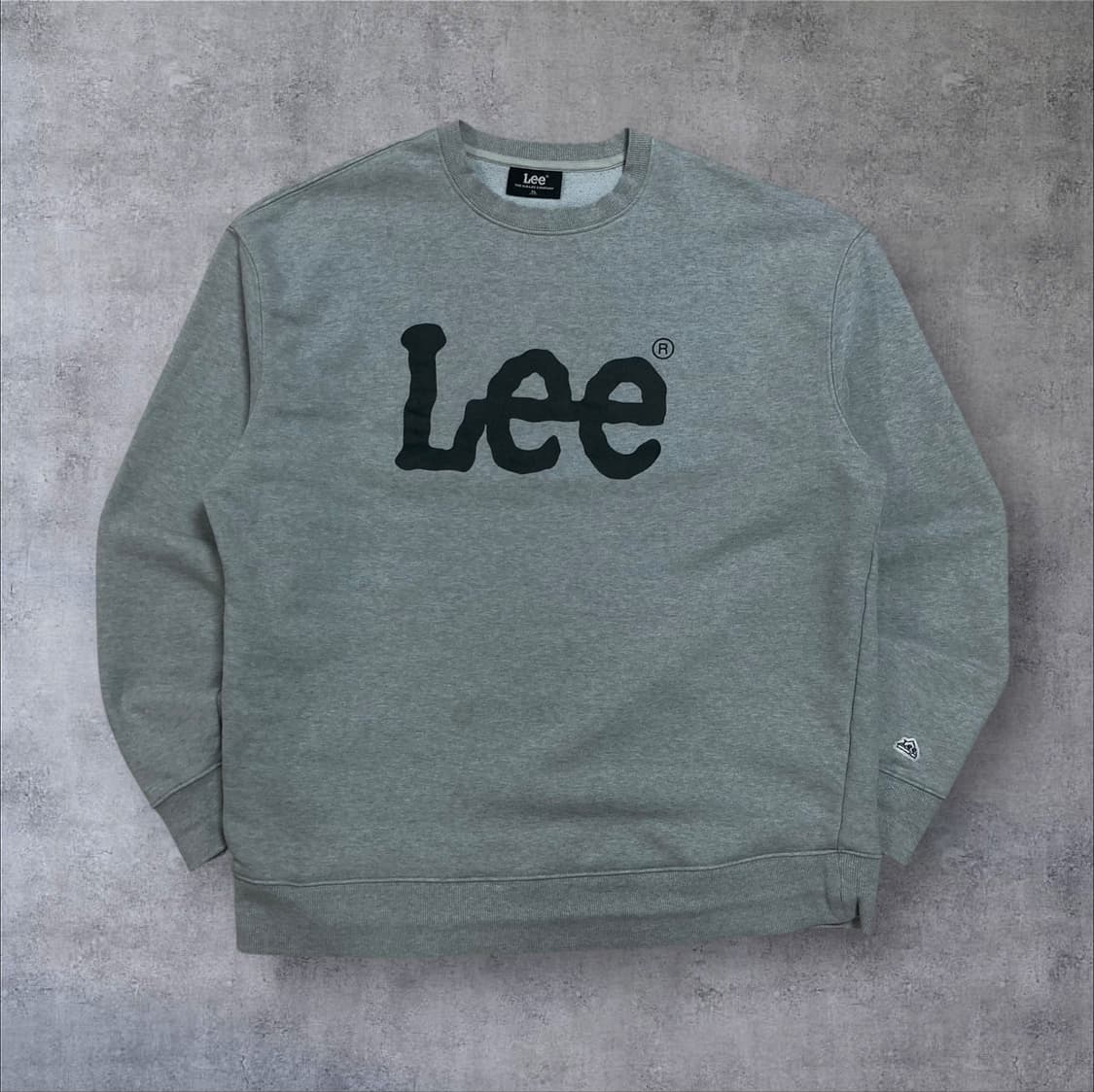 Lee 스펠아웃 빅로고 그레이 맨투맨 상품이미지1