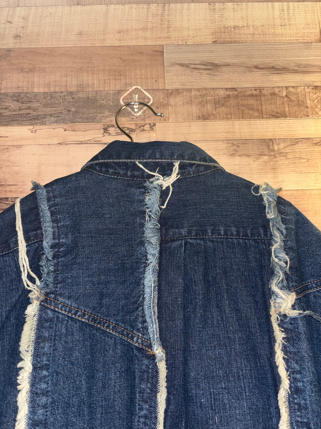 Sacai 17fw 해체 데님 셔츠 상품이미지3