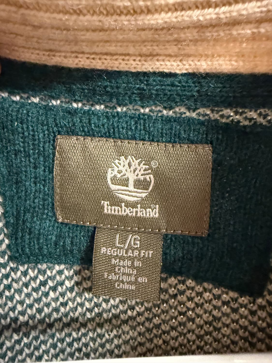 팀버랜드 TIMBERLAND 노르딕 패턴 숄카라 가디건 아이보리 L 상품이미지6