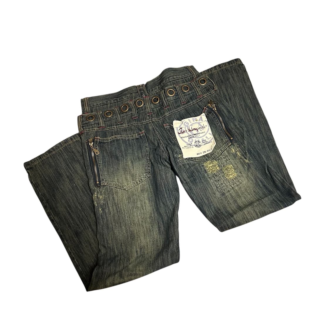 펀칭 레이어드 데님 팬츠 상품이미지2