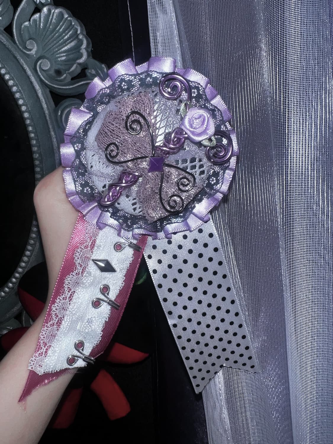 마계 쇼콜라 잠자리 로제트뱃지 상품이미지2