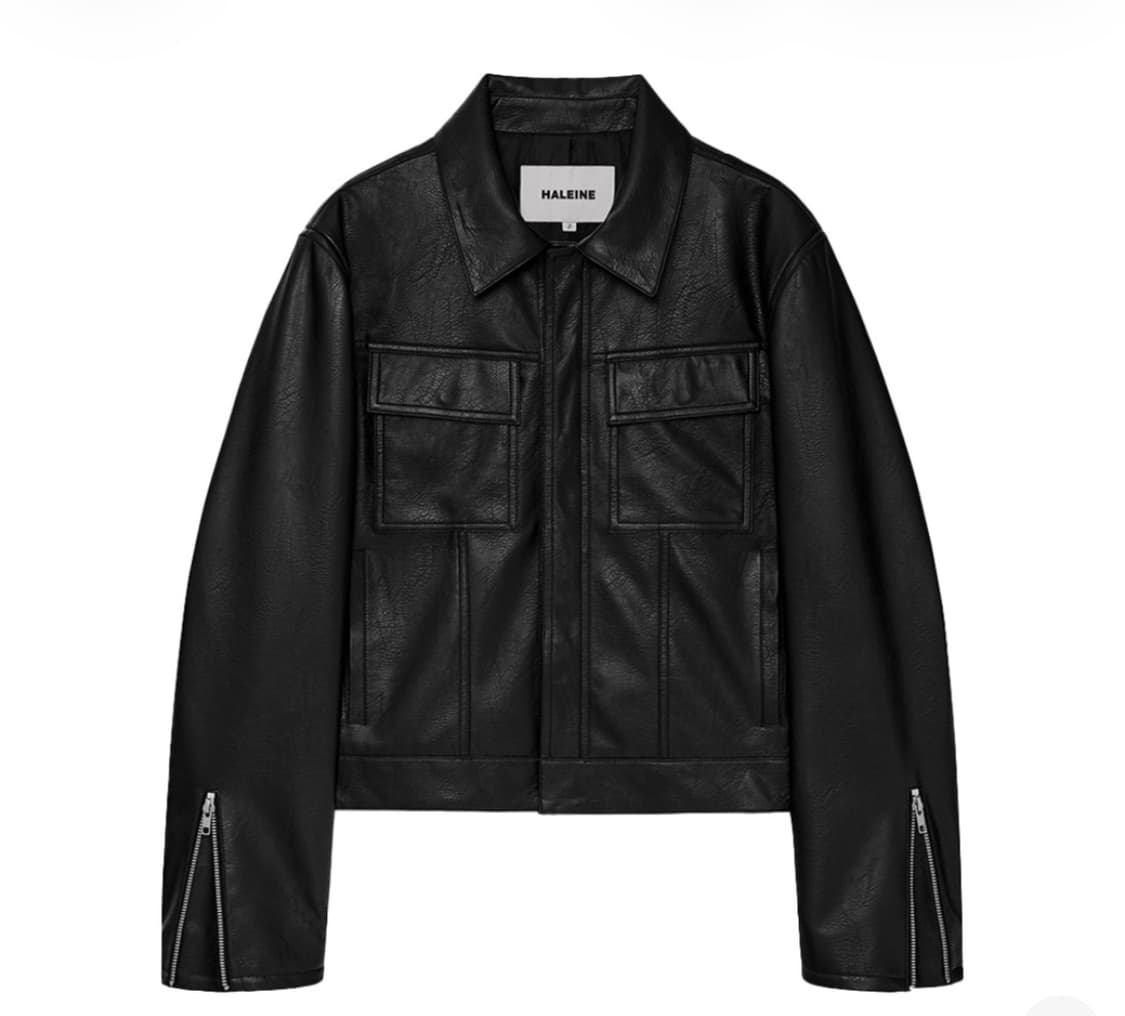 알렌느 트러커 포우 레더 자켓 상품이미지1