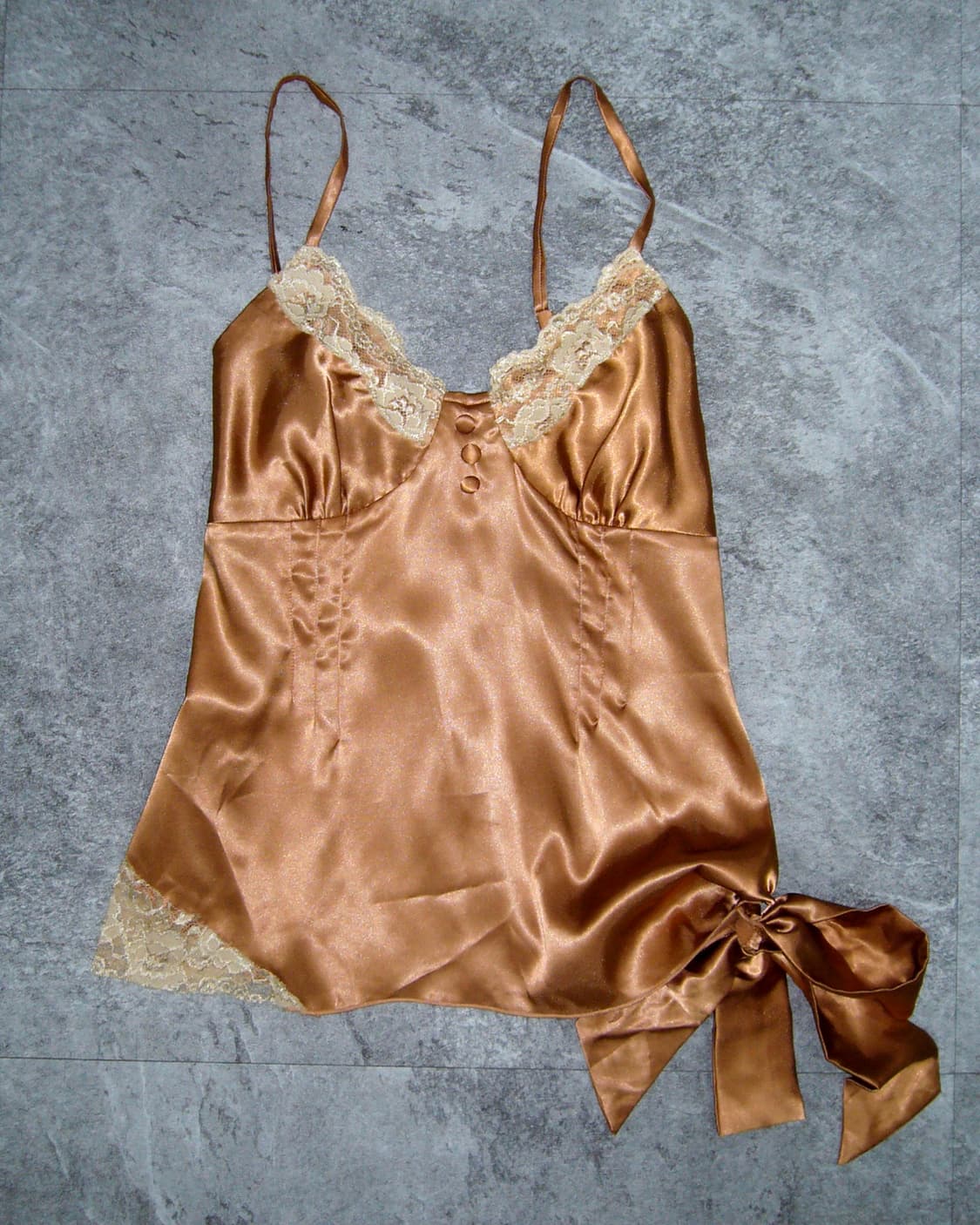 Brown Silk Ribbon Slip 상품이미지1