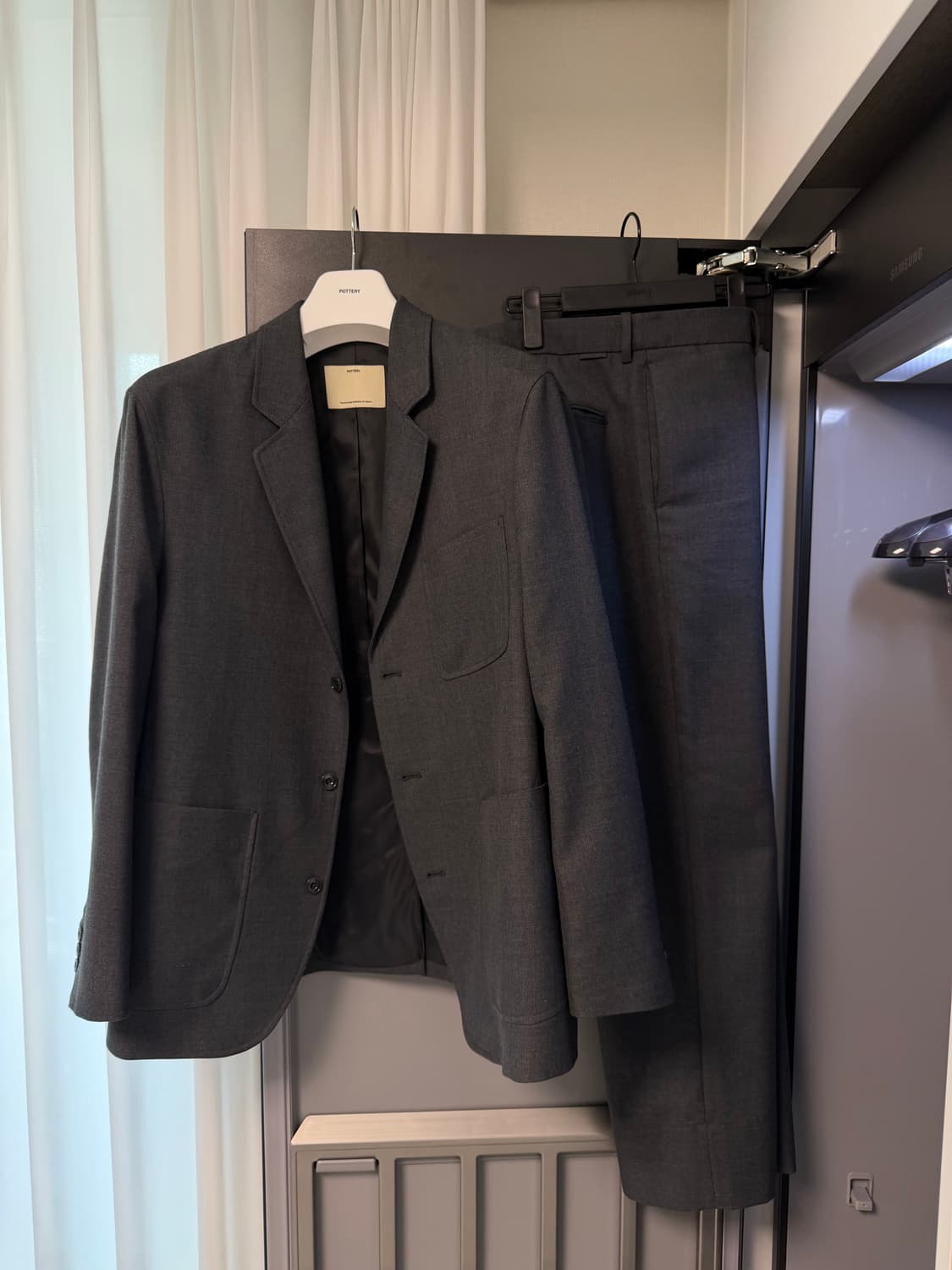 포터리 울 스포츠 다크그레이 셋업 3,3 상품이미지2