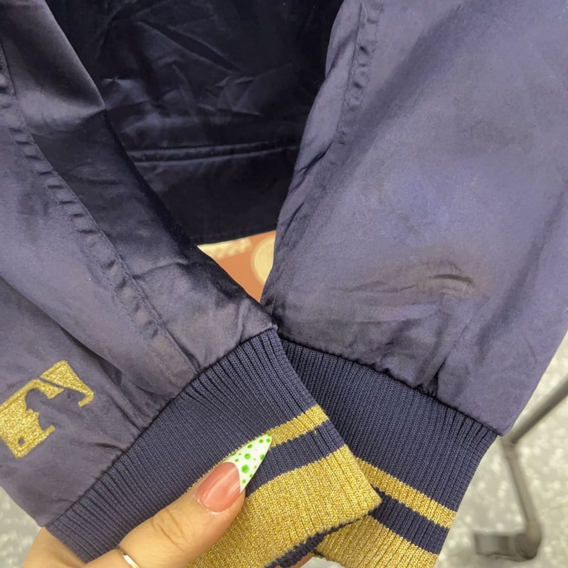 MLB 뉴욕 양키스 올드스쿨 새틴 바시티 자켓 90 C08858 상품이미지7