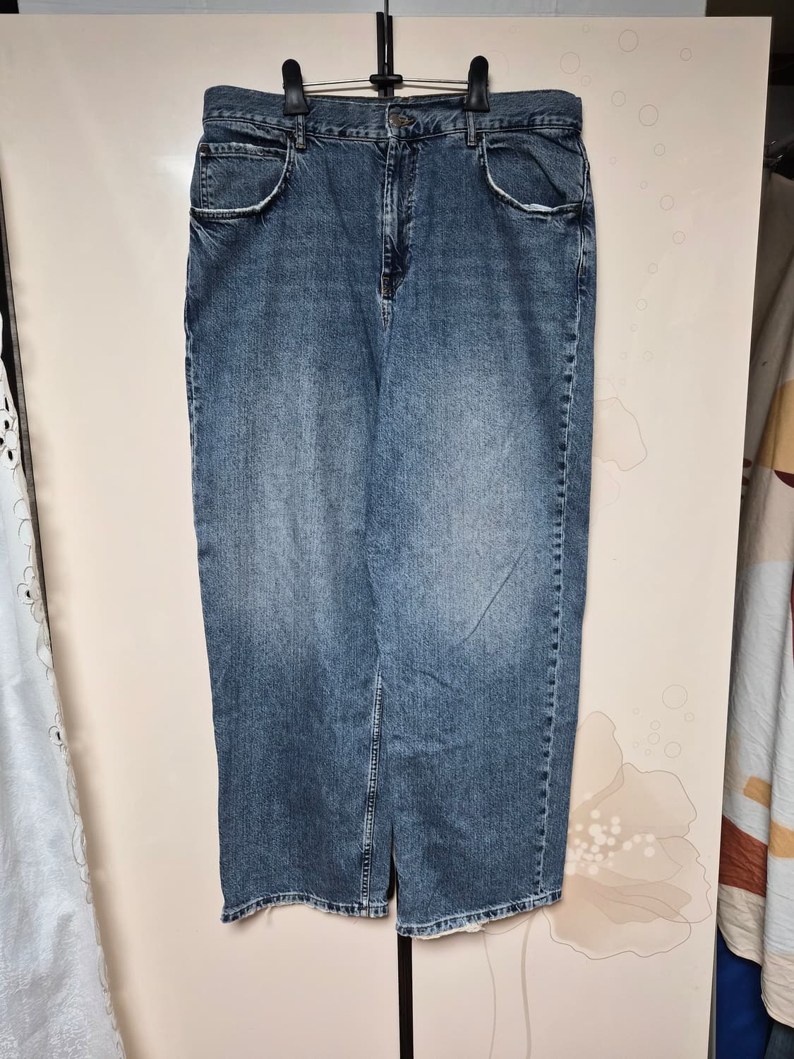 자라 데미지 와이드 데님 팬츠 44 size 상품이미지1