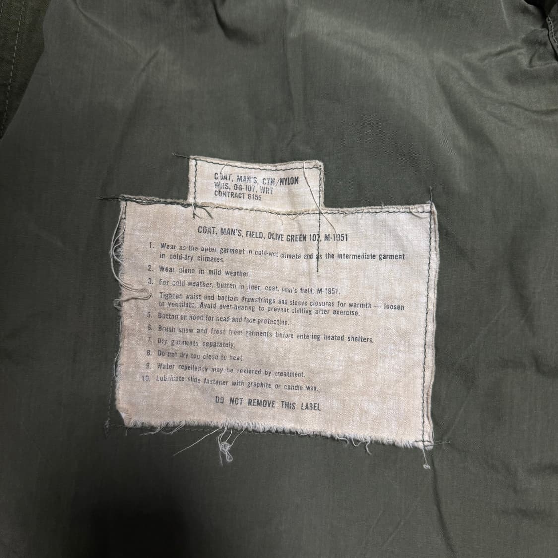 빈티지 60s USA 미군 오리지널 M51 필드자켓 S-S 상품이미지6