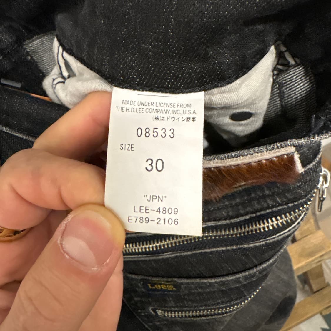 00s Lee MR 웨스턴 포켓 벨티드 Y2K 빈티지워싱 데님팬츠 N78 상품이미지10