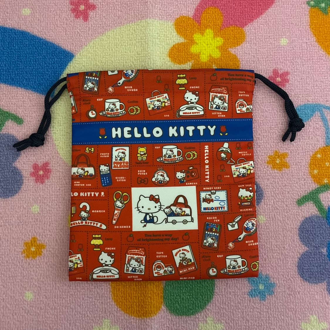 [새상품] 키티 복조리 파우치 50주년 나카지마 그리운 키티 디자인 상품이미지1