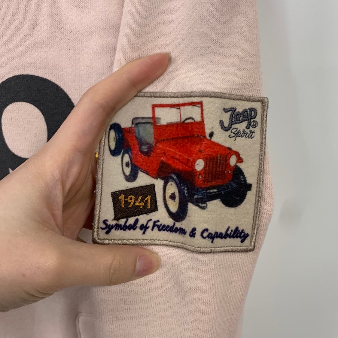 Jeep 지프 스펠아웃 딸기우유 후드집업 상품이미지5