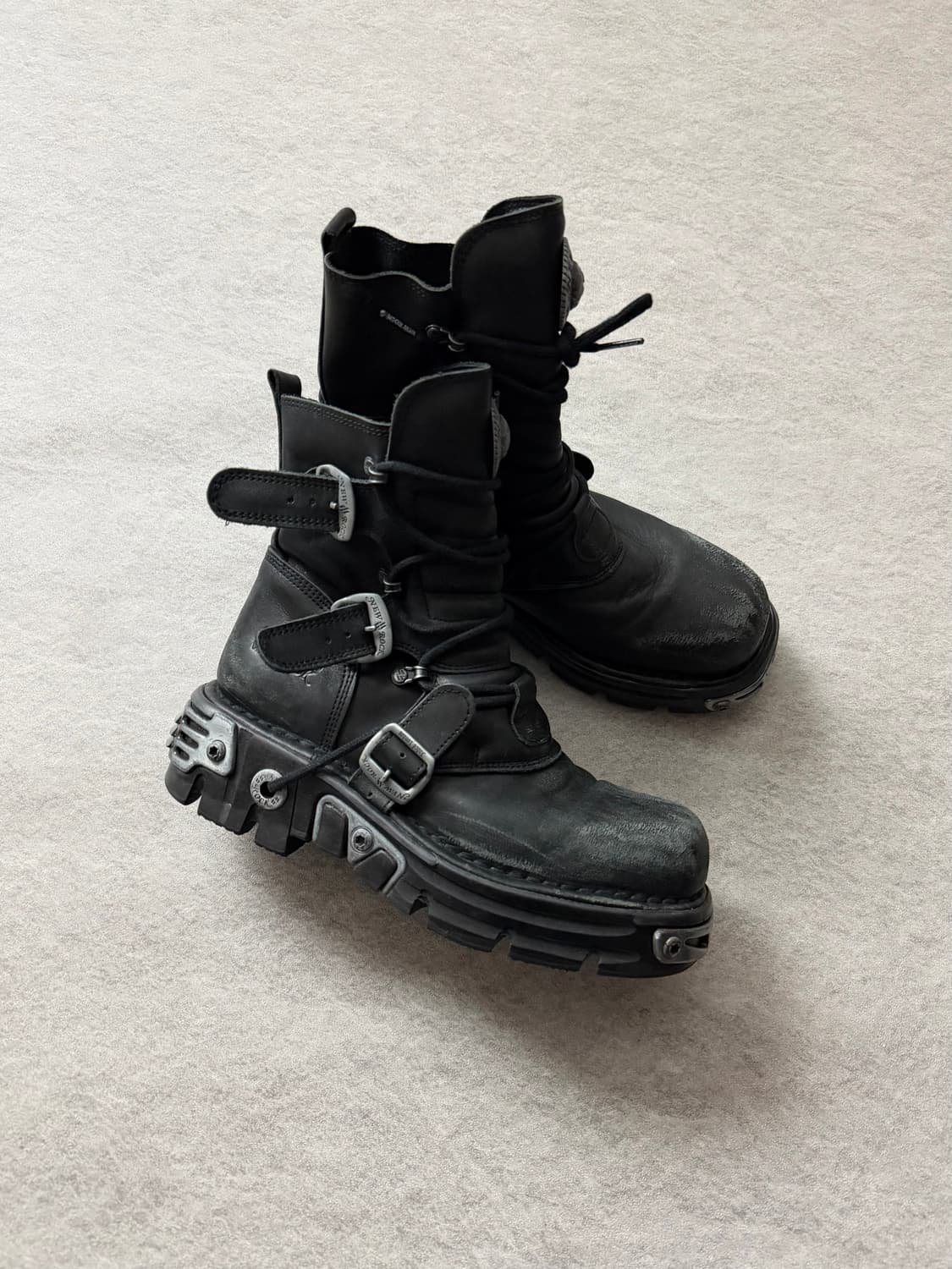 뉴락 메탈릭 하이탑부츠 상품이미지3