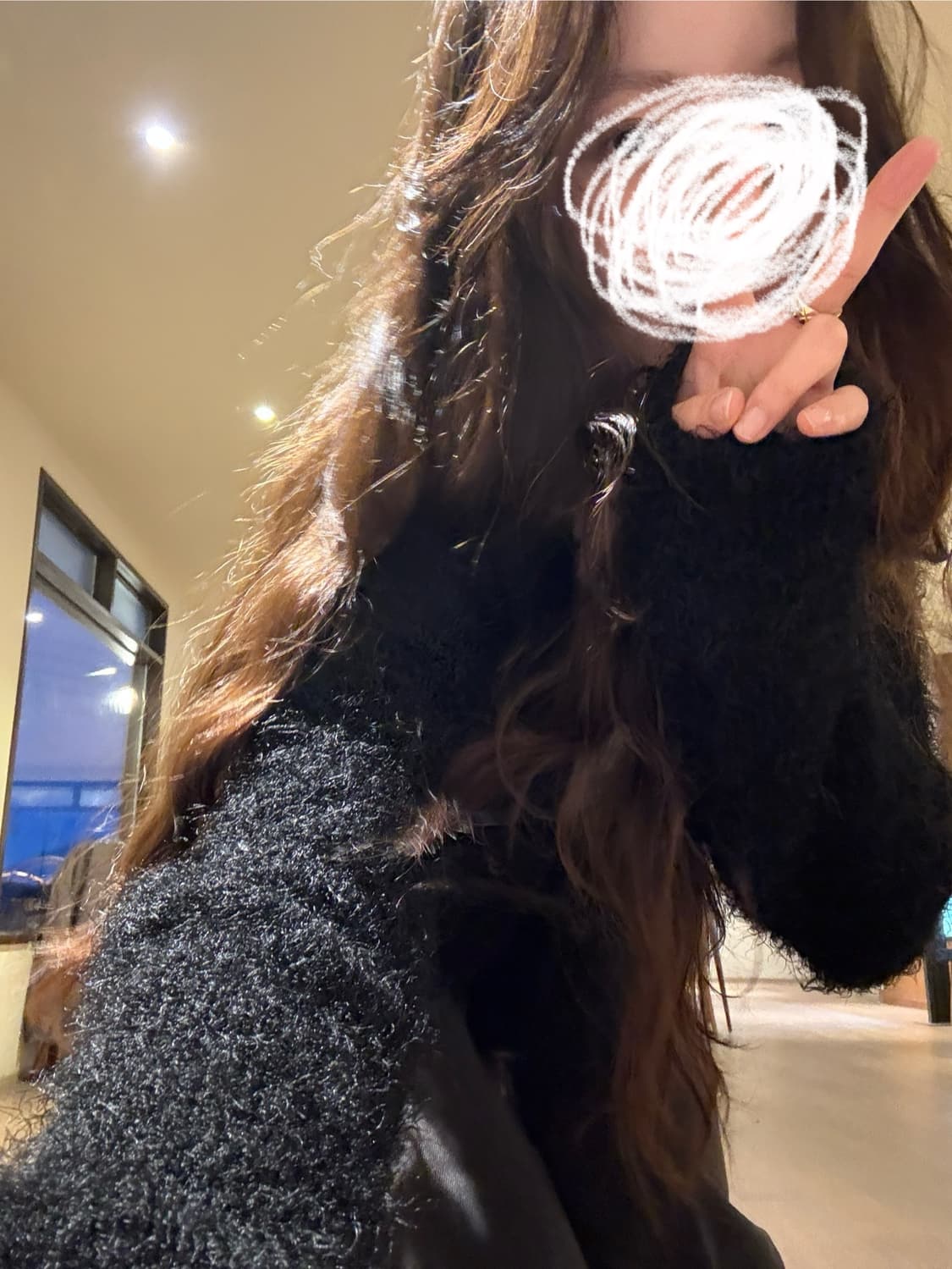 블랙가디건 앙고라느낌 (새제품) 상품이미지3