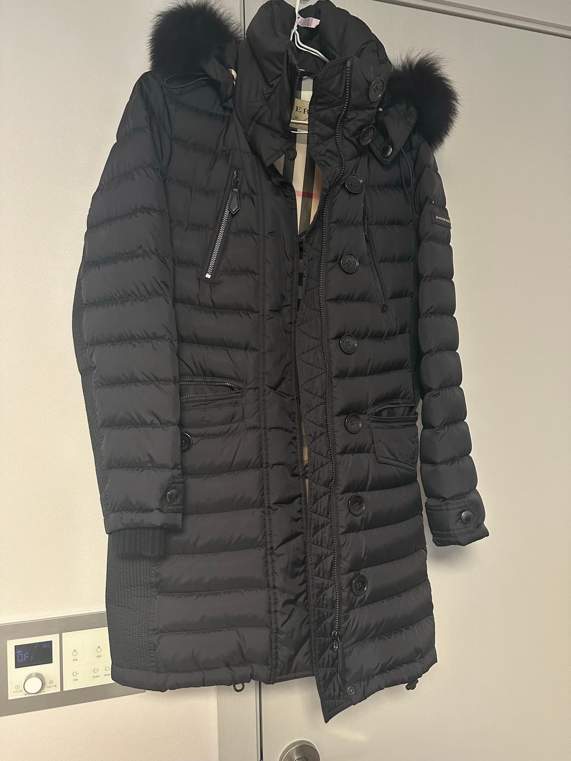 버버리 여성 폭스퍼 패딩 S 상품이미지1