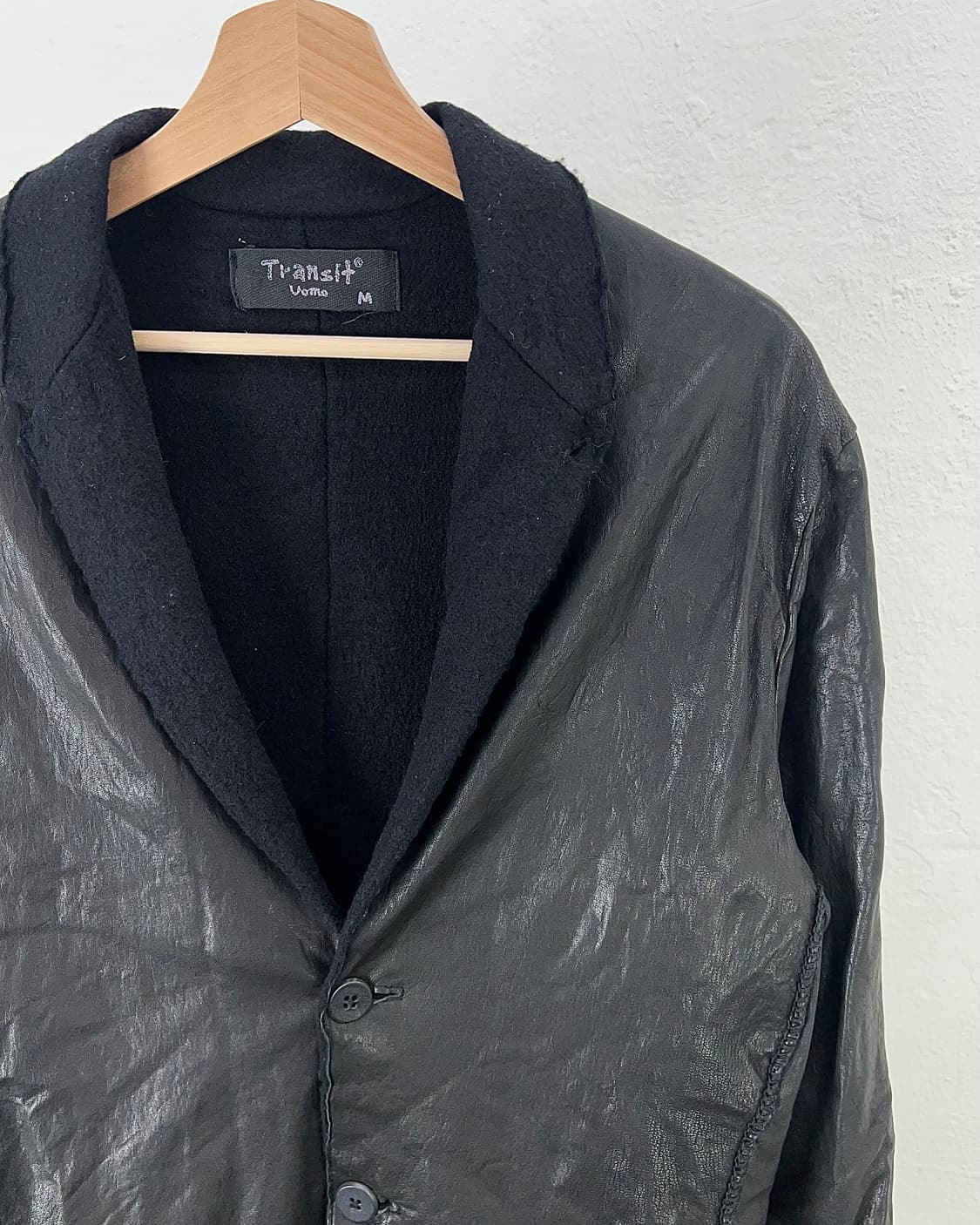 트랜짓 코디드 투 페이스 램스킨 레더 블레이저 자켓 상품이미지3