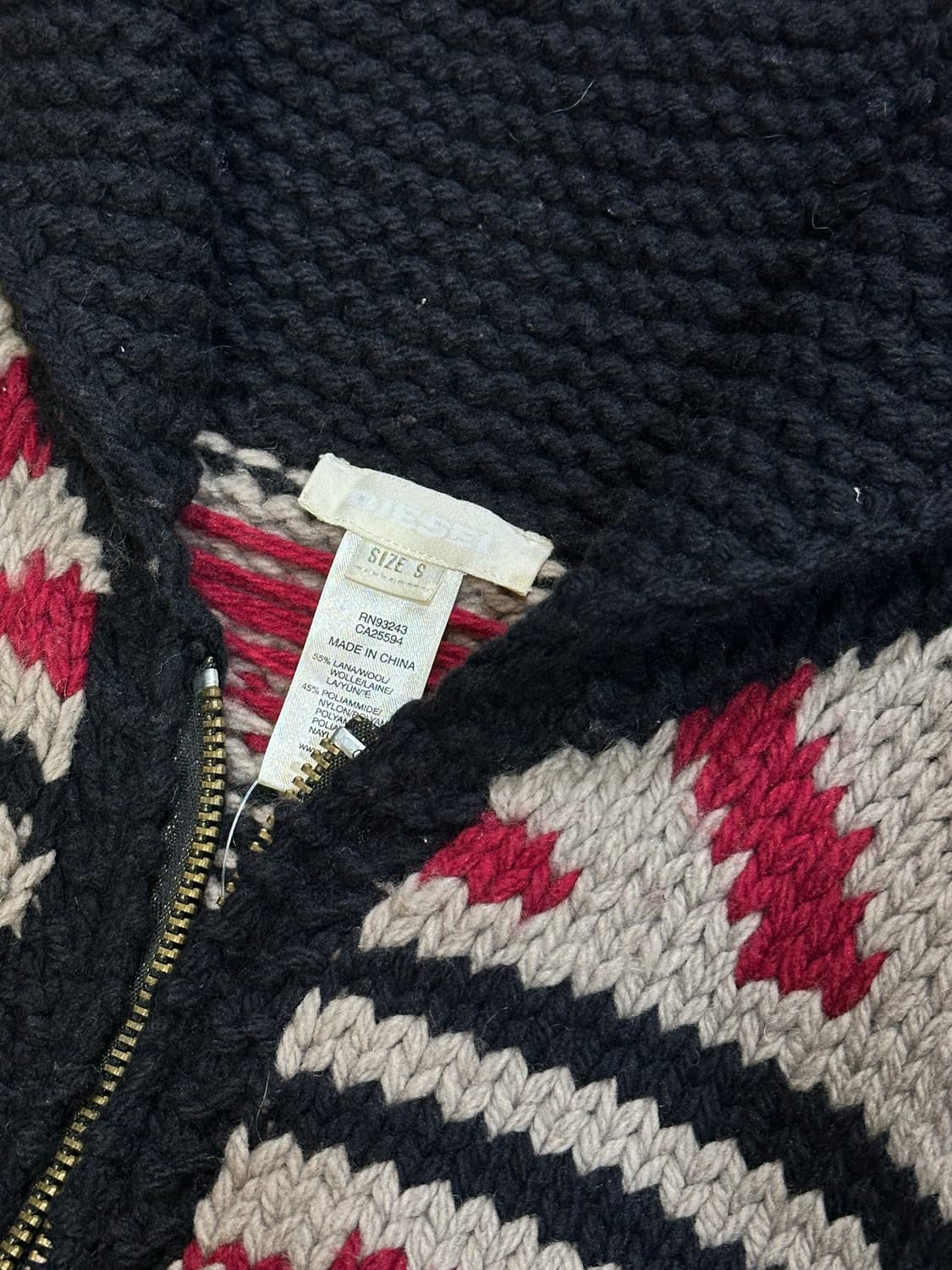 DIESEL 디젤 코위찬 니트집업💯 상품이미지6