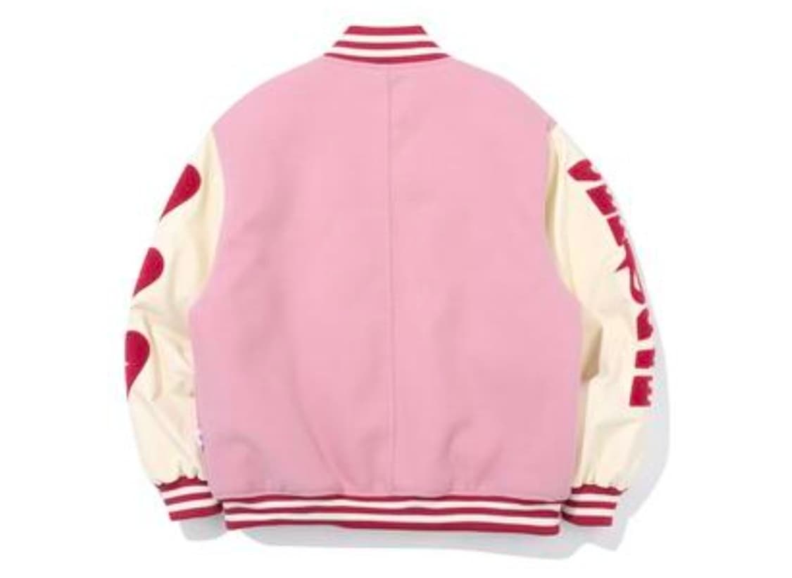 Targetto Triple Heart Pink 바시티 자켓 상품이미지3