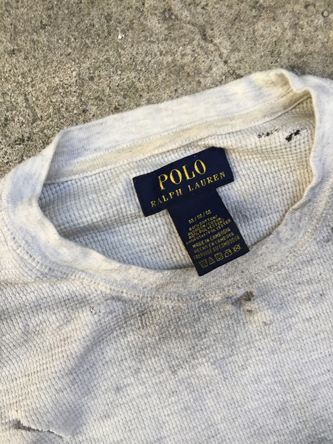 POLO RALPH LAUREN DISTRESSED WAFFLE LS 상품이미지6