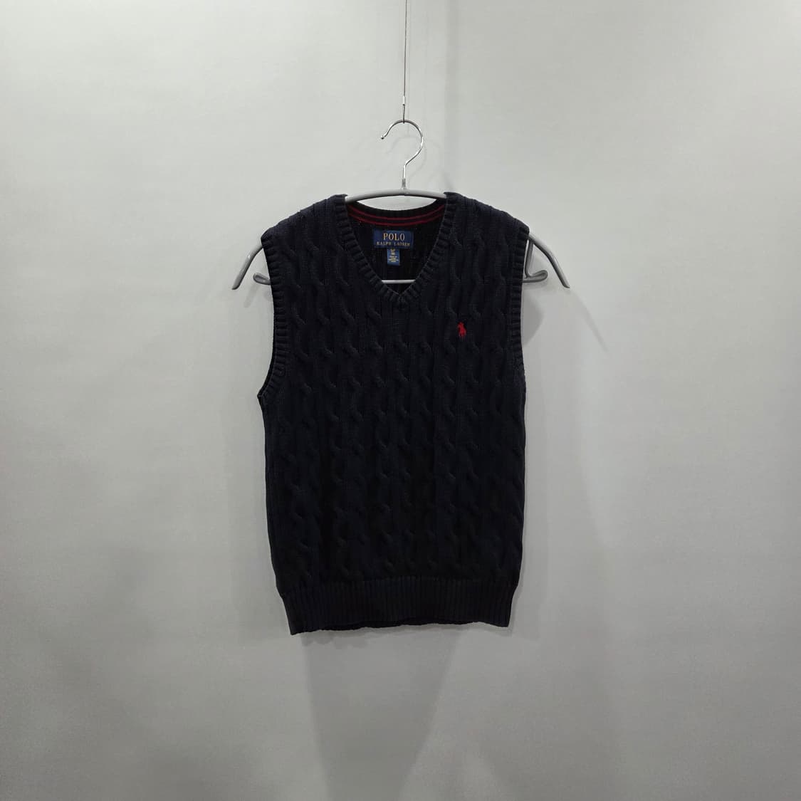 폴로랄프로렌 키즈 케이블 니트 베스트 네이비 S/8 상품이미지1