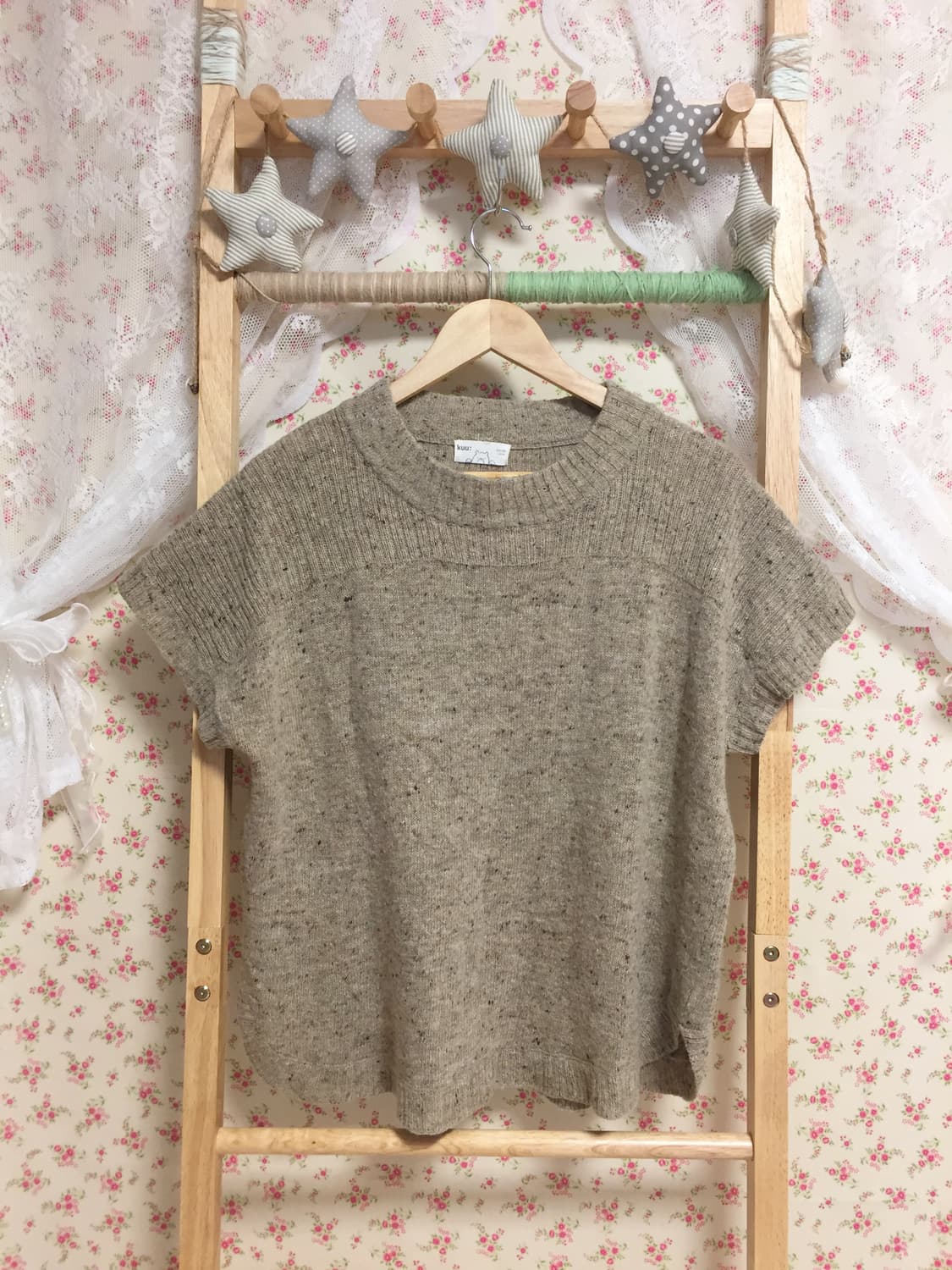 빈티지 모리걸 쿠라시캐쥬얼 반팔 니트 상품이미지2