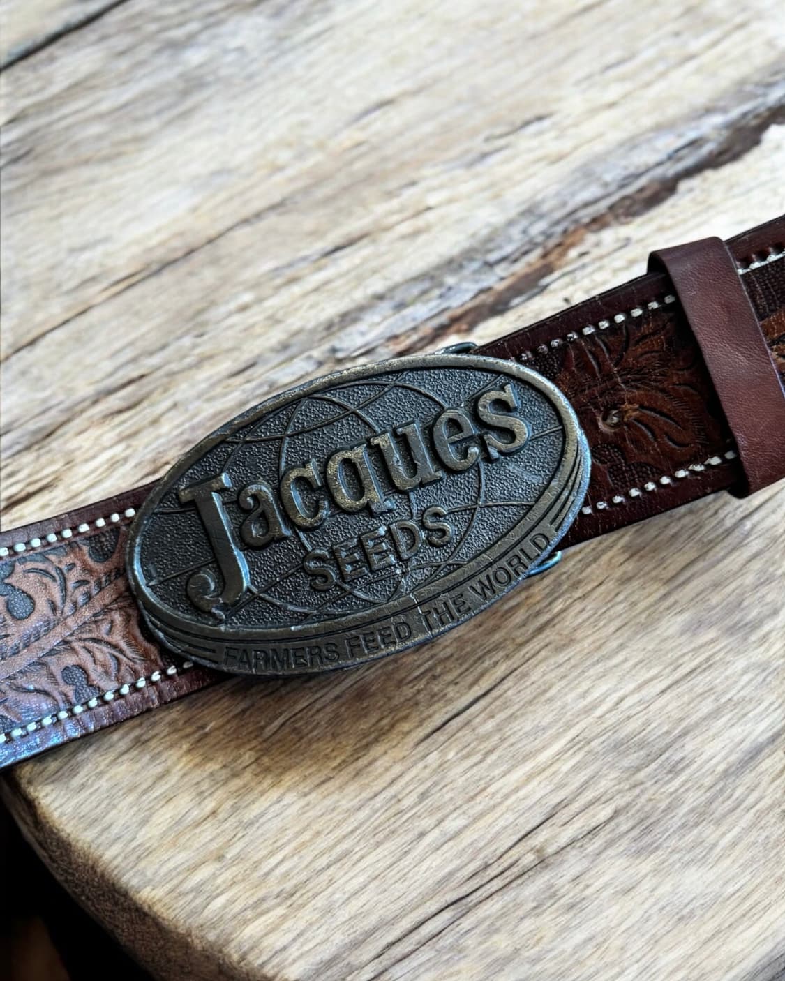 1977년 Jacques Seed Co. 리미티드 에디션 웨스턴 가죽 벨 상품이미지4