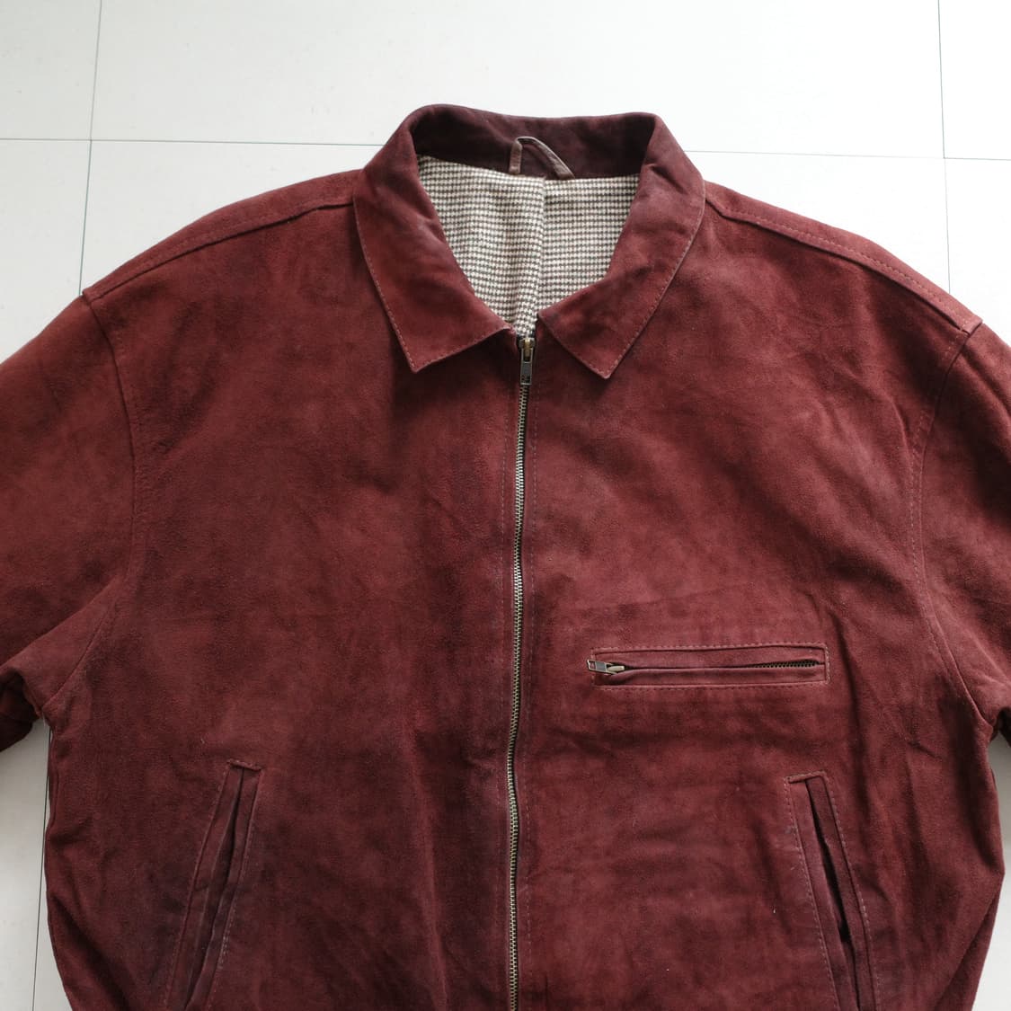 90s 페페로니 Peperoni 스웨이드 스포츠 레더 자켓 상품이미지2