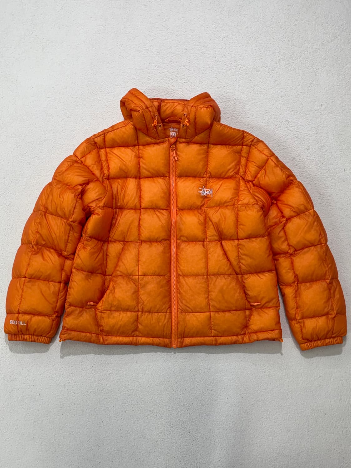 스투시 미드웨이트 후드 푸퍼 패딩 S사이즈 오렌지 상품이미지1