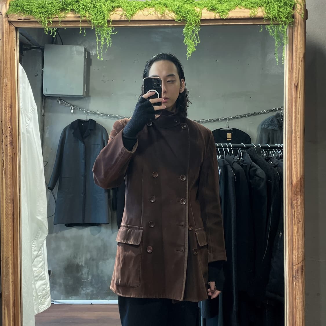 캐서린 햄넷 하이넥 더블 브레스티드 자켓 상품이미지2