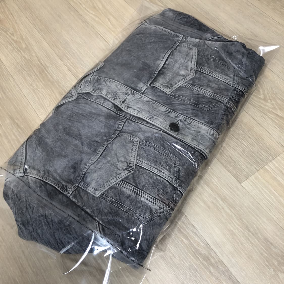 (M-L) 자라 ZARA 양가죽 페이디드 다잉 워싱 트러커 자켓 상품이미지10