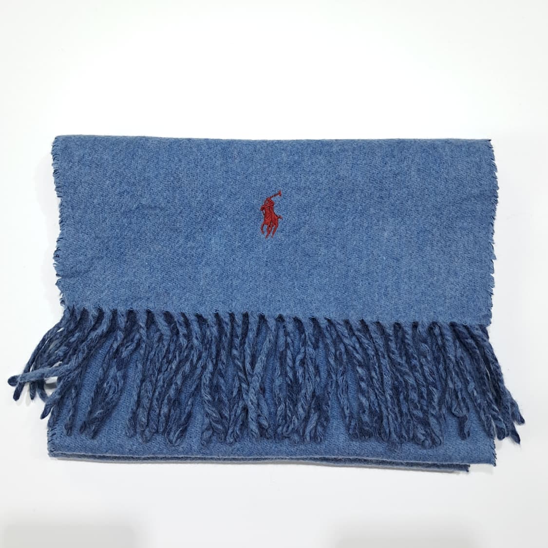 MX527 폴로 00s 이태리판 울면 양면 라이트블루네이비 머플러 목도 상품이미지7