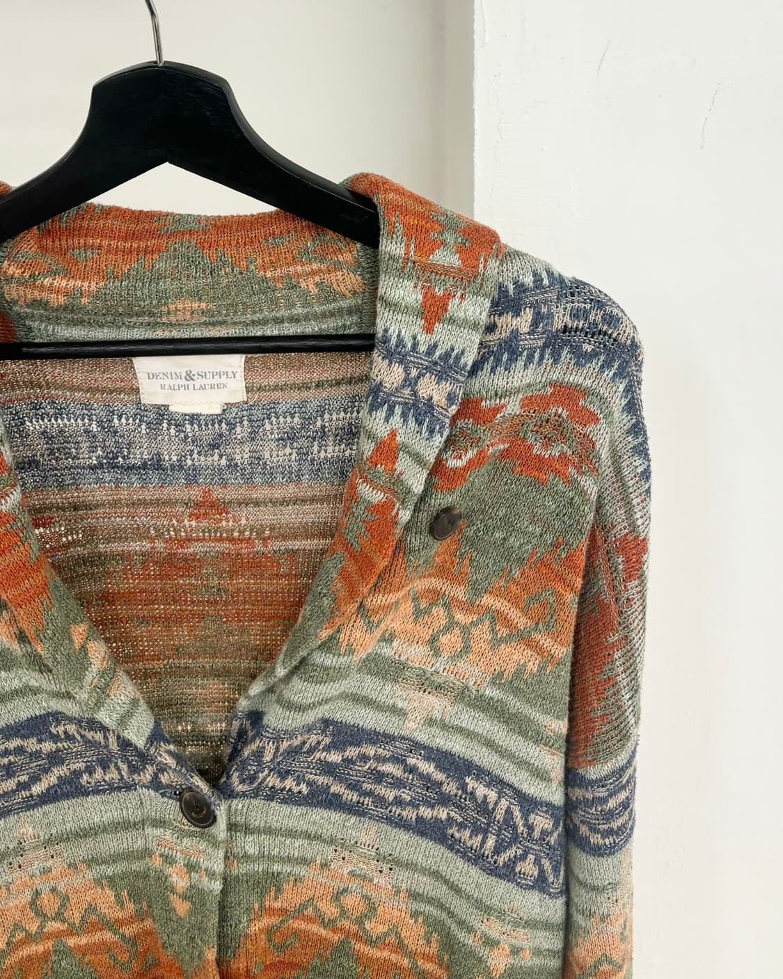 데님앤 서플라이 랄프로렌 아즈텍 패턴 니트 가디건 상품이미지4