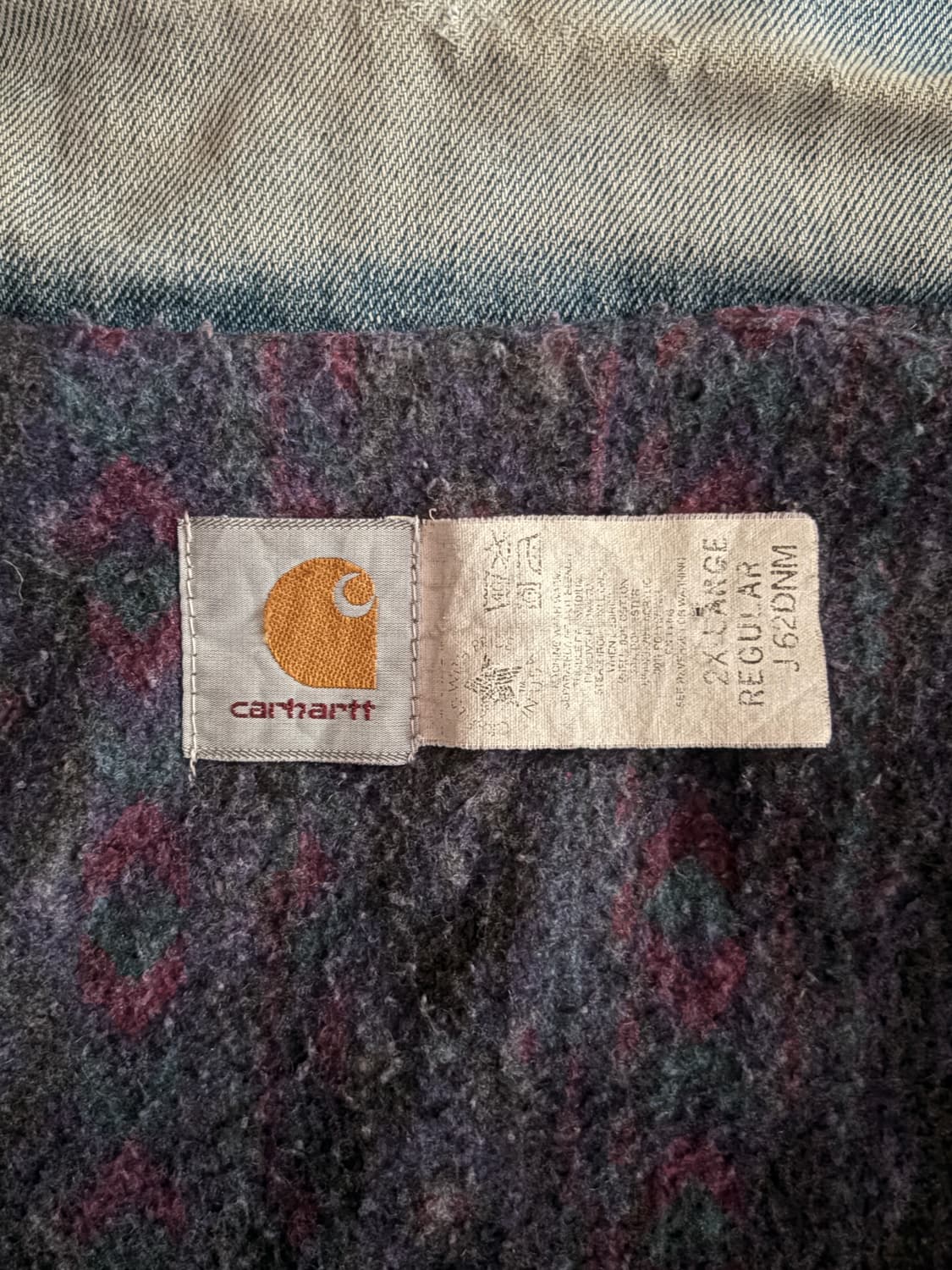 90‘s 칼하트 아즈텍 트러커 J62 DNM XXL USA🇺🇸 상품이미지8