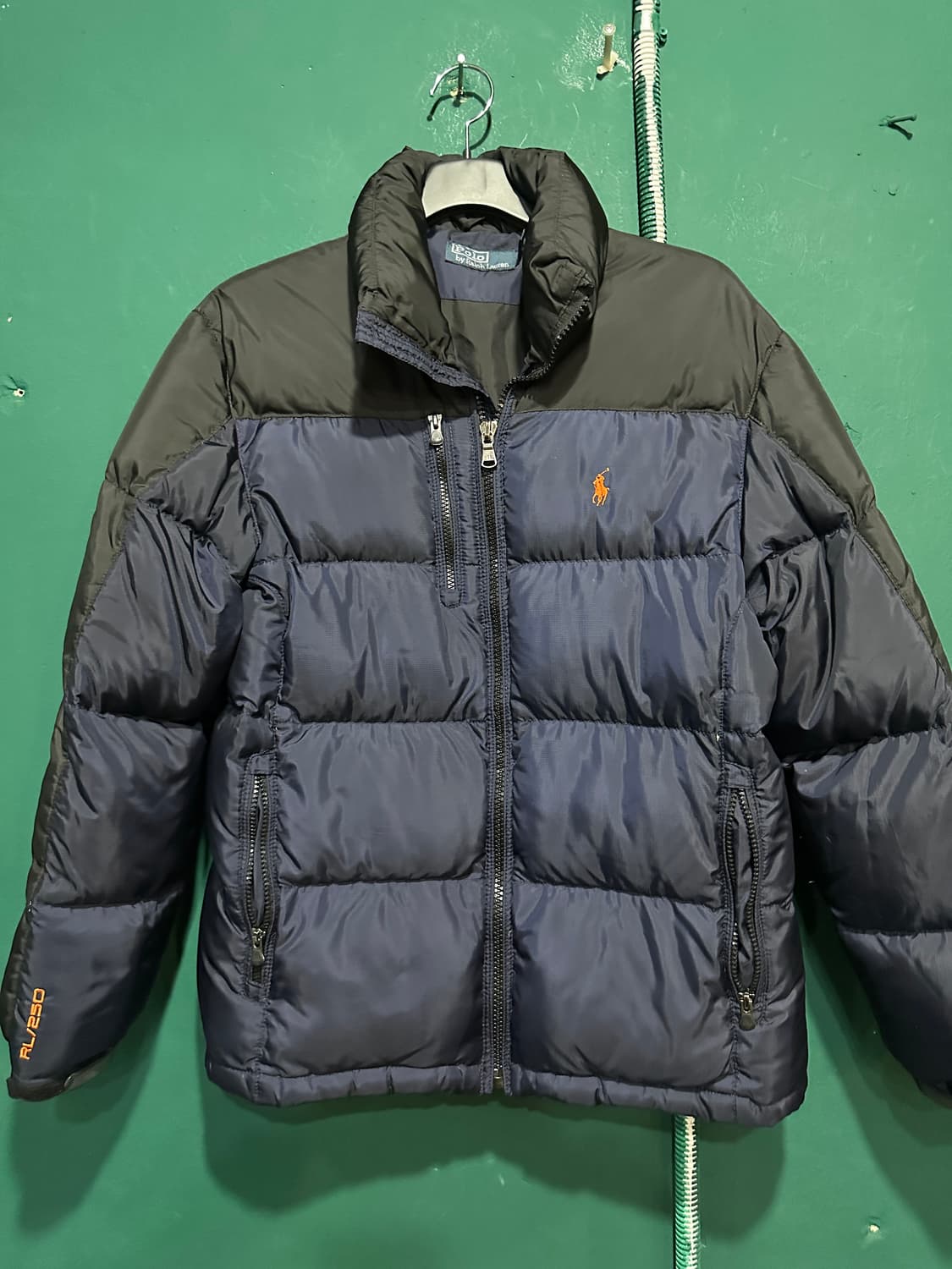 폴로 투톤패딩 네이비 M 상품이미지1