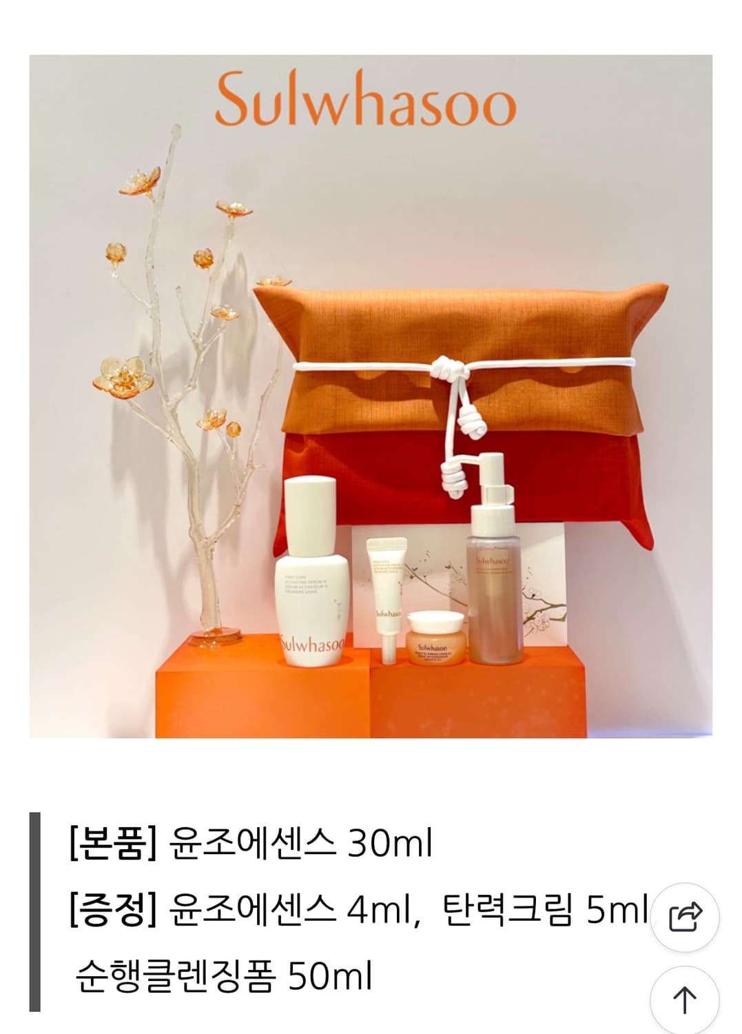 설화수 윤조에센스 6세대 30ml 단품기획set+상백선플루이드+자정샘플 상품이미지2