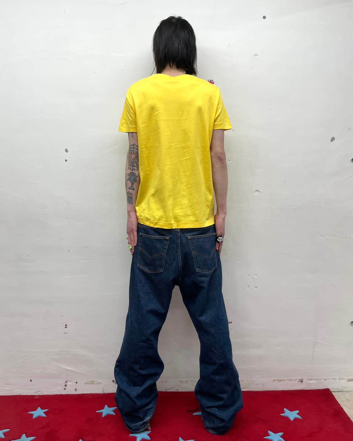 lettering knife cubic yellow T-shirt  상품이미지3
