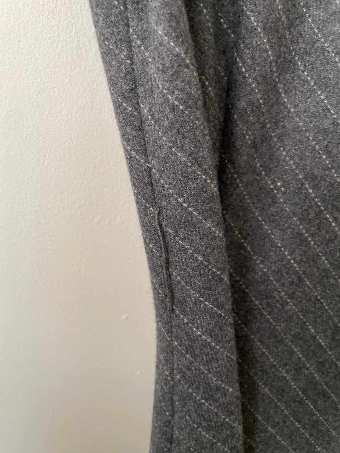 vintage diagonal stripe wool dress 상품이미지4