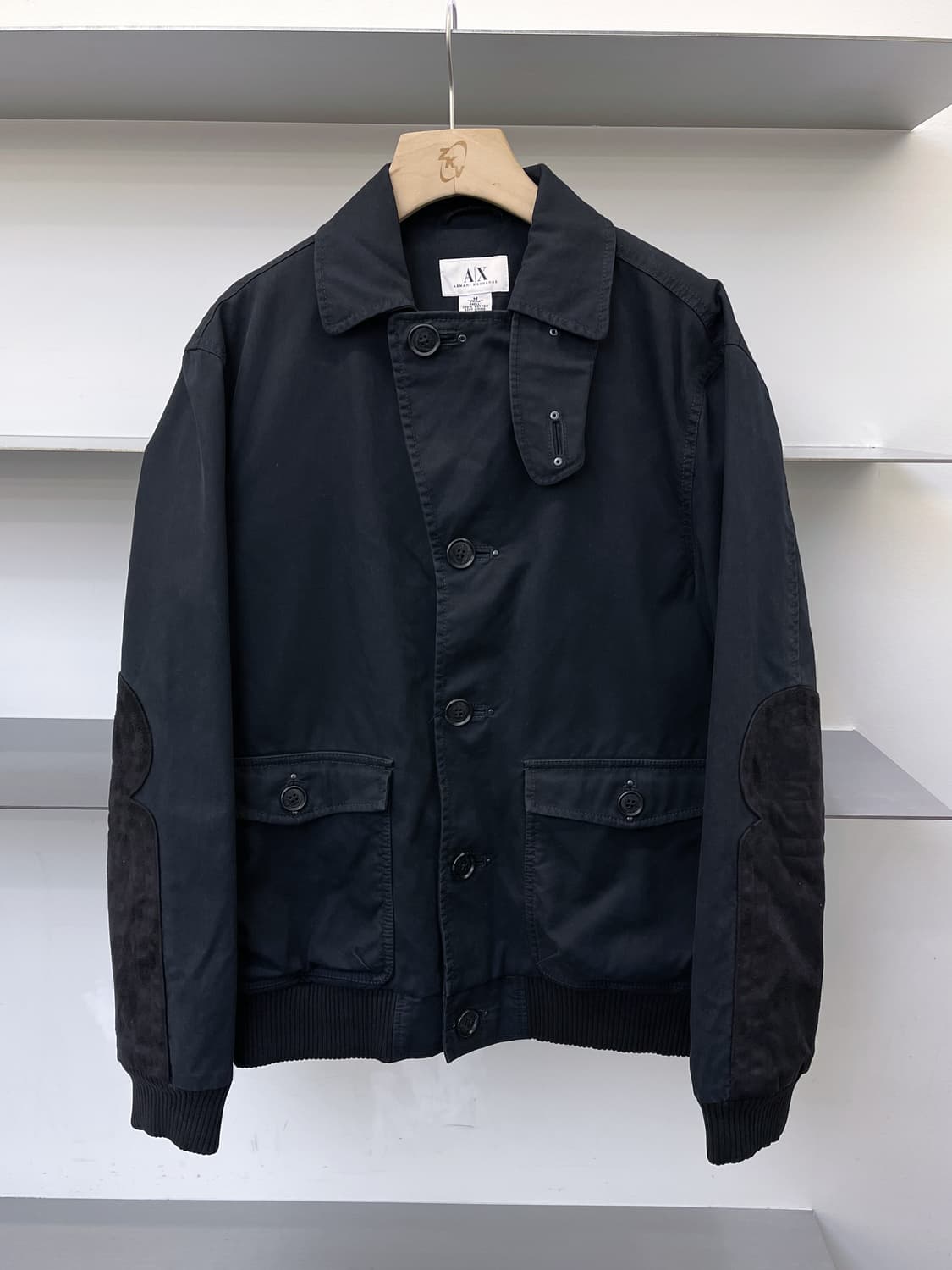 아르마니 익스체인지 엘보우 패치 버튼 자켓 상품이미지1