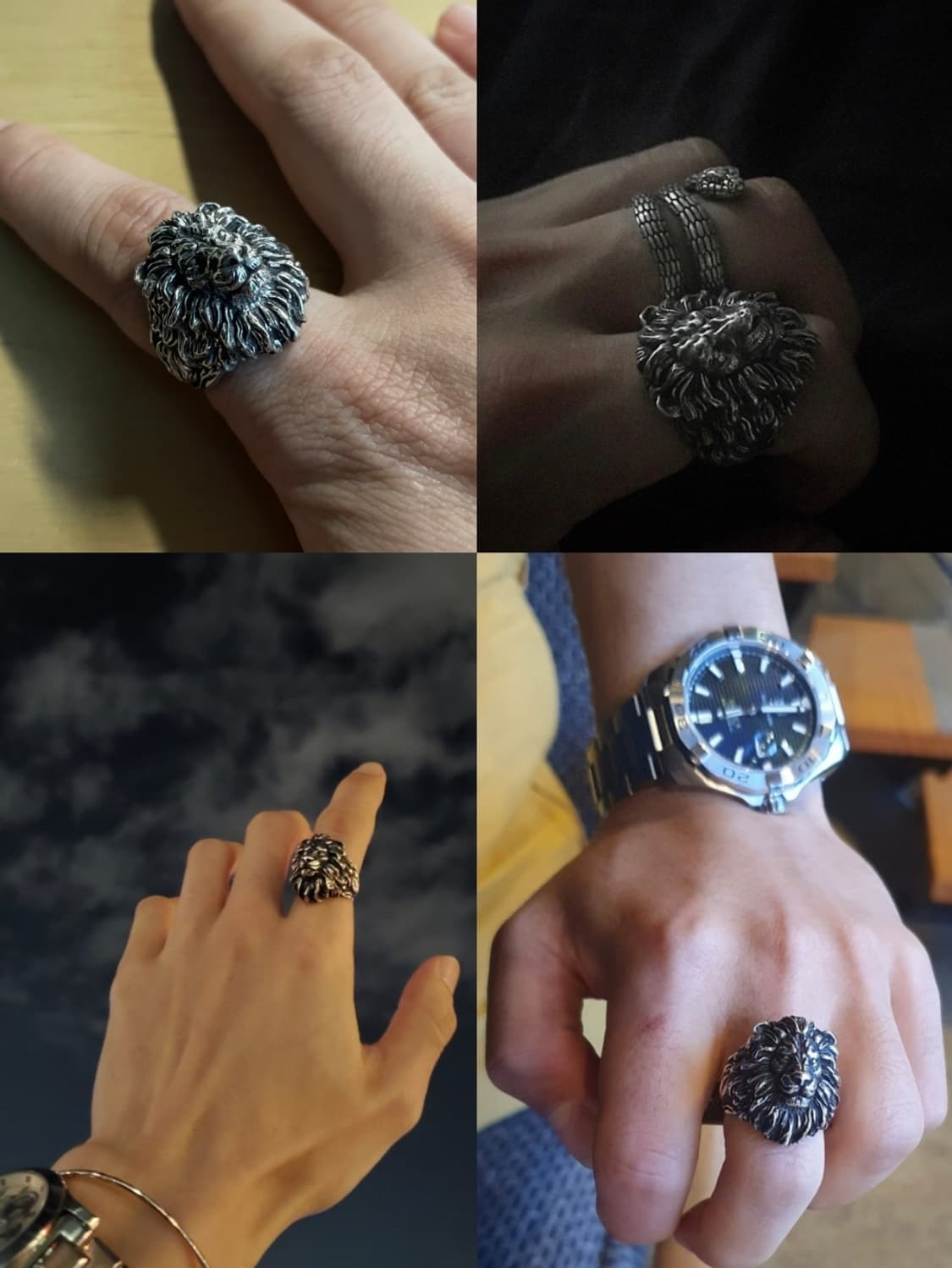 웰스오너 라이언 링 사자 은반지 상품이미지2