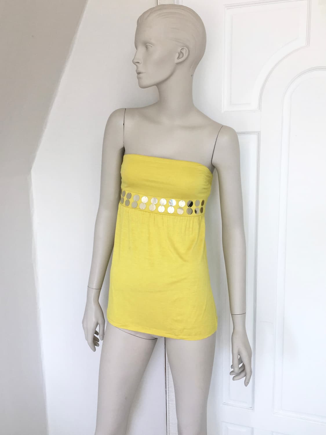 Sequin Detail Lemon Tube Top 상품이미지5