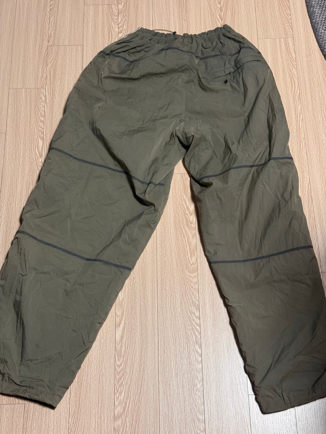 스컬프터 체크 바시티 트랙팬츠 카키 XL 팝니다 상품이미지5