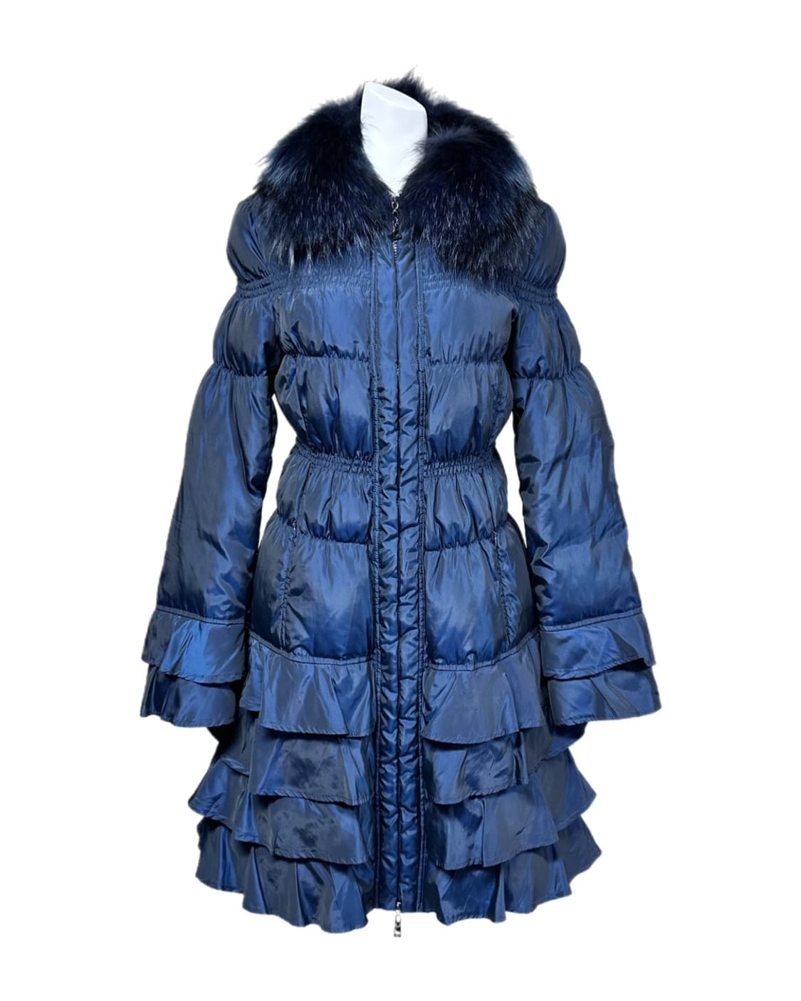 BROTHER OF ZHAO 폭스퍼카라 다운 롱패딩 상품이미지1