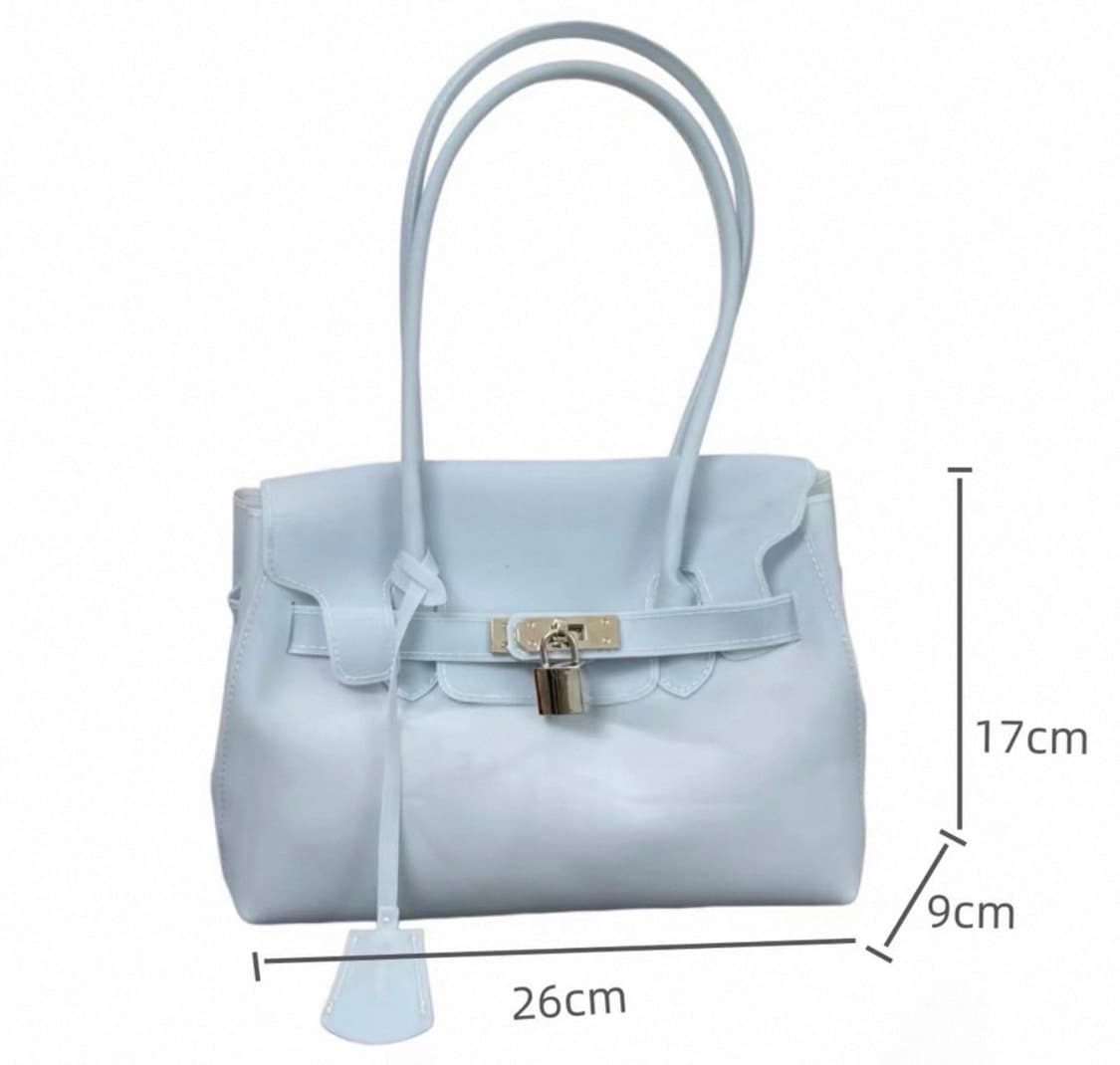 (하이퀄✨) 젤리 버킨백 jelly firkin bag skiblue🩵 상품이미지3