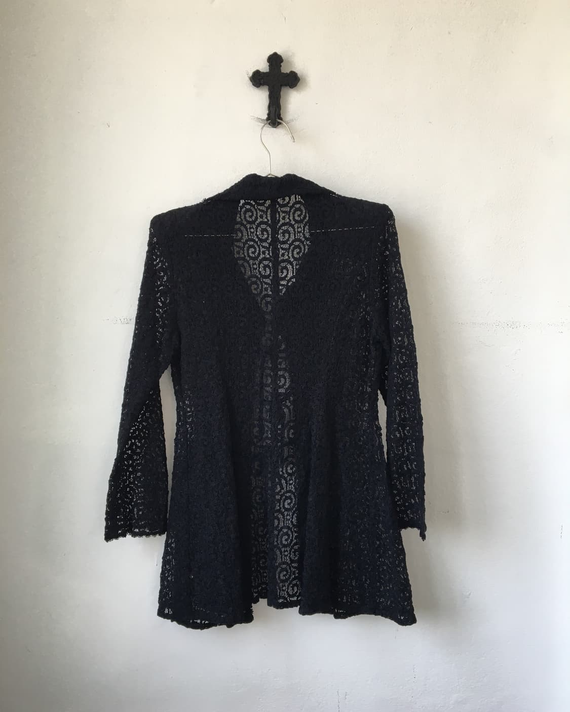 Pattern point tied shirt jacket 상품이미지2