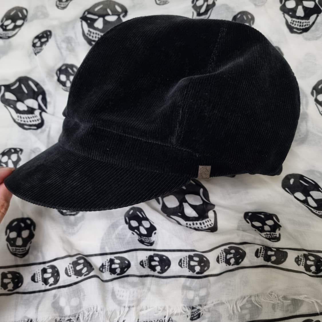 CA4LA 코듀로이 캐스킷 뉴스보이캡 블랙 상품이미지1