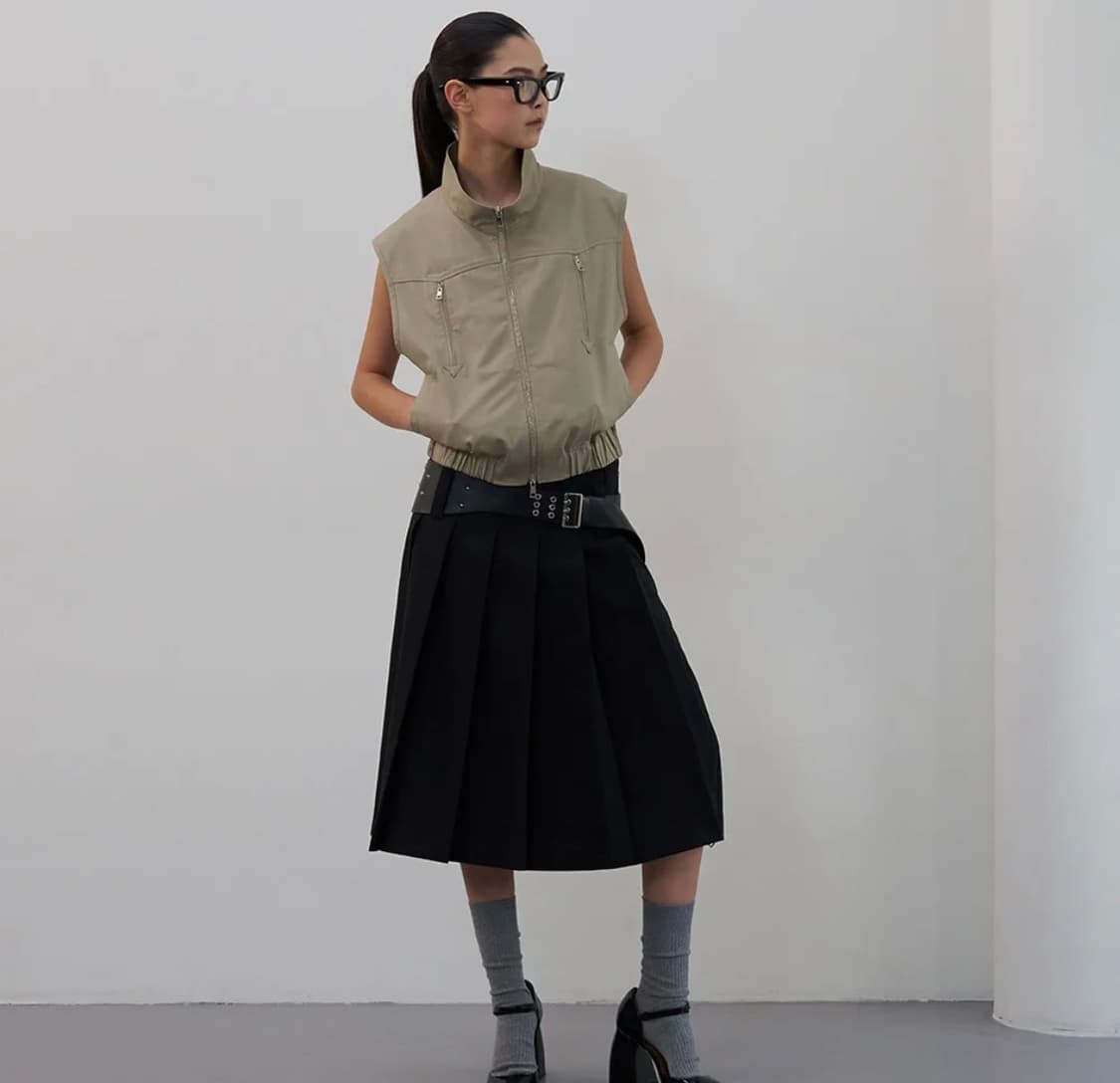 LCDC 스터드 와이드 레더 벨트 상품이미지2