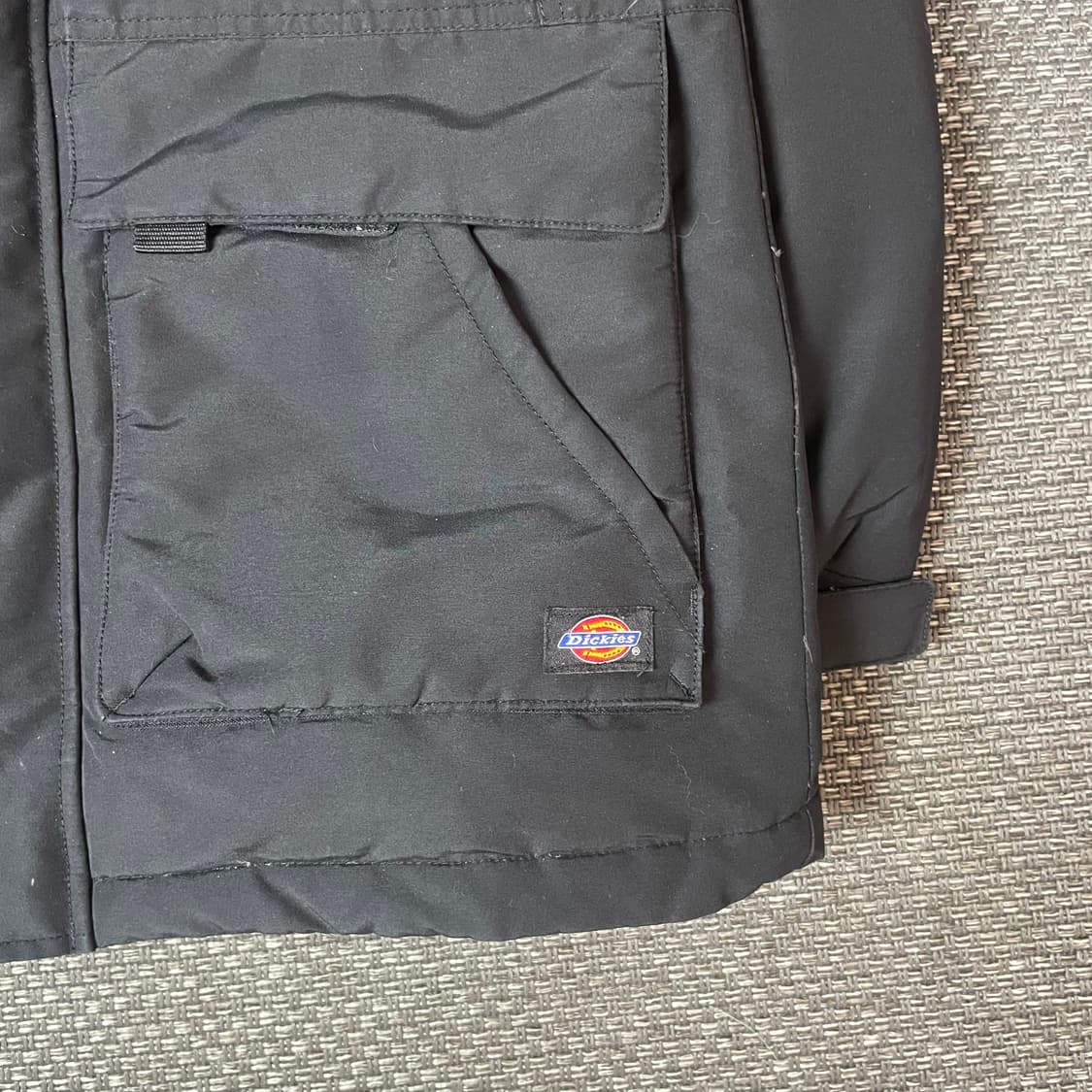 디키즈 라쿤털 후드 사이드로고 블랙 패딩 M 상품이미지5