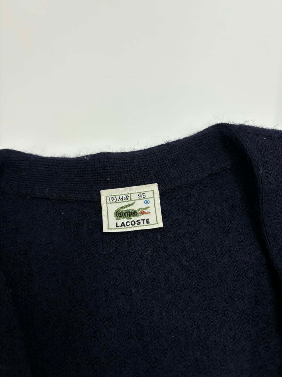 라코스테 네이비 울100% 니트 가디건(95) 상품이미지4