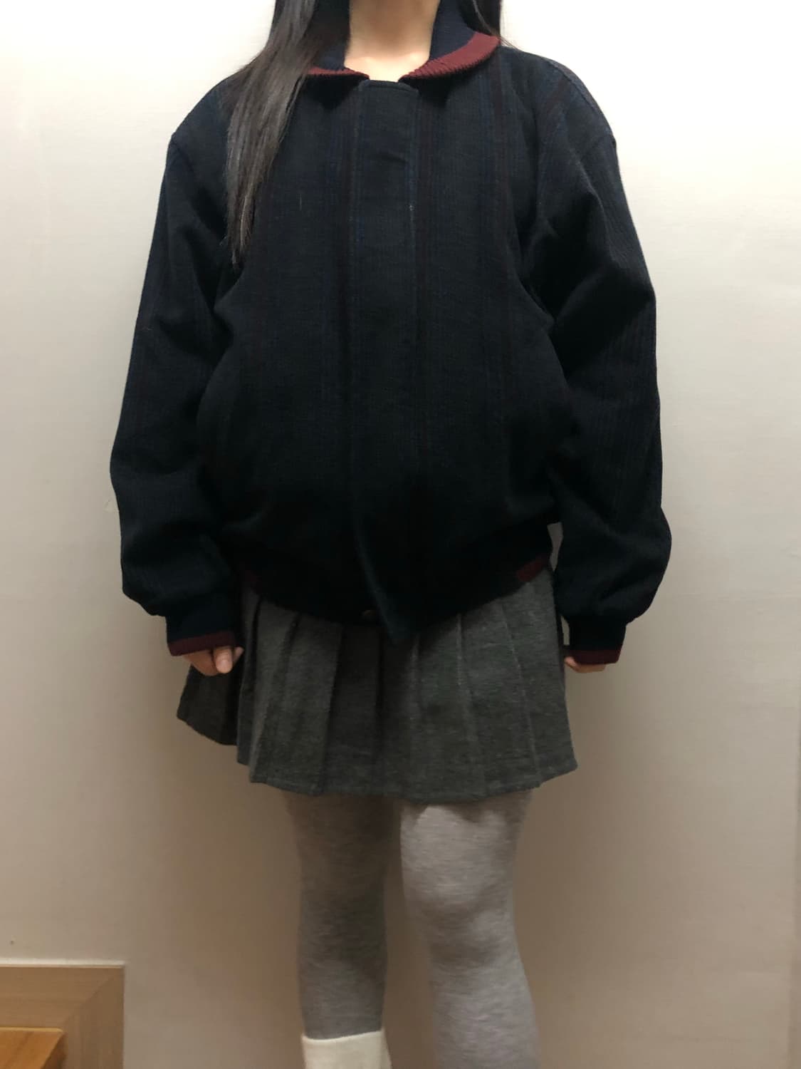 빈티지 블랙 스트라이프 코듀로이 자켓 상품이미지1